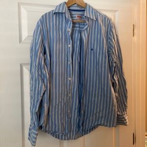 Mens long sleeve stripe collared shirt
